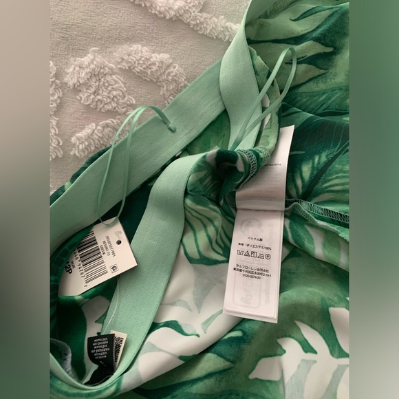 NWT Ralph Lauren Midi Skirt: Resort Collection, Green Leaves, Elastic Waist, 12P - Picture 8 of 15
